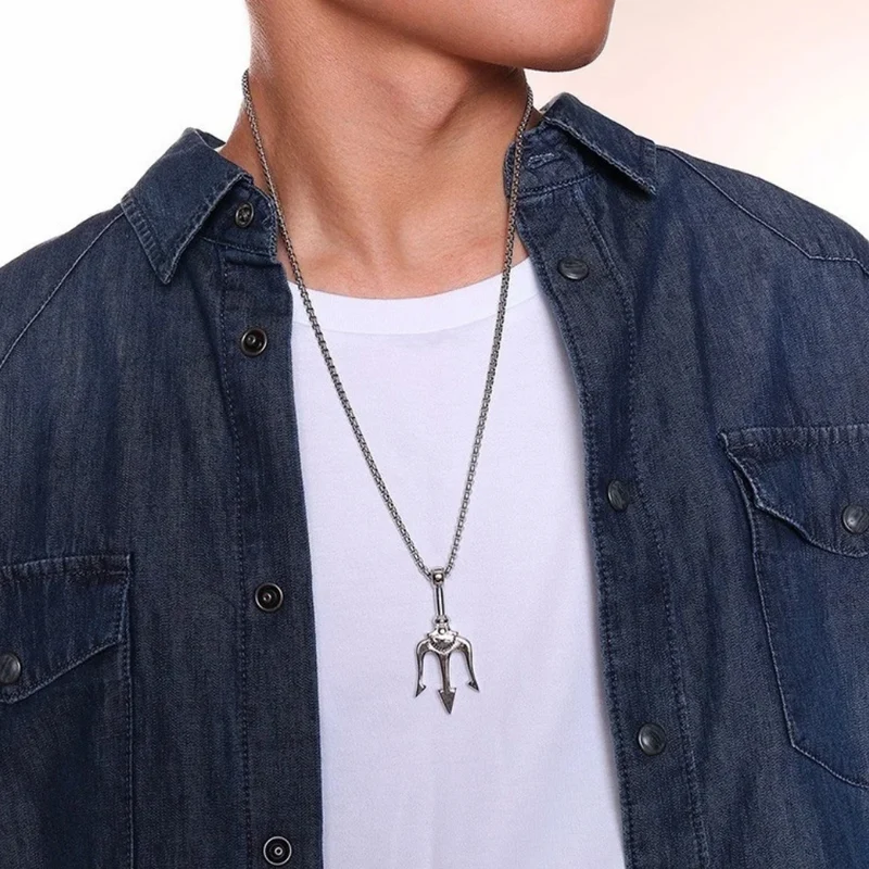 Collier Trident Acier Inoxydable