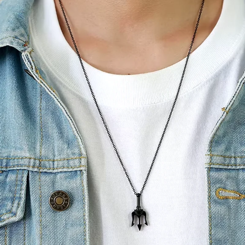 Collier Trident Acier Inoxydable