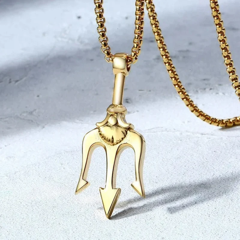 Collier Trident Acier Inoxydable