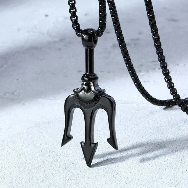 Collier Trident Acier Inoxydable