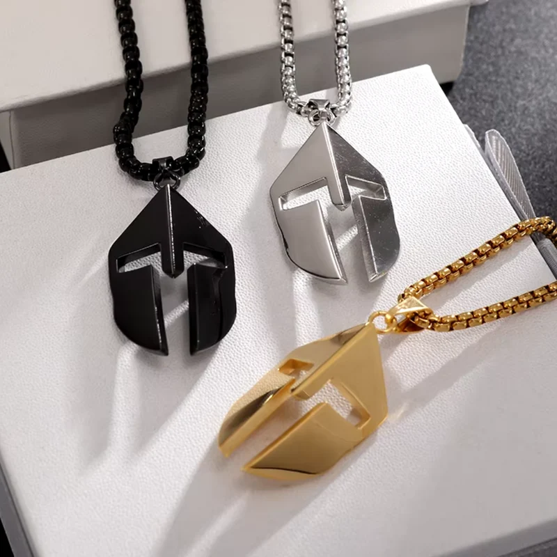 Collier Casque Spartiate Homme