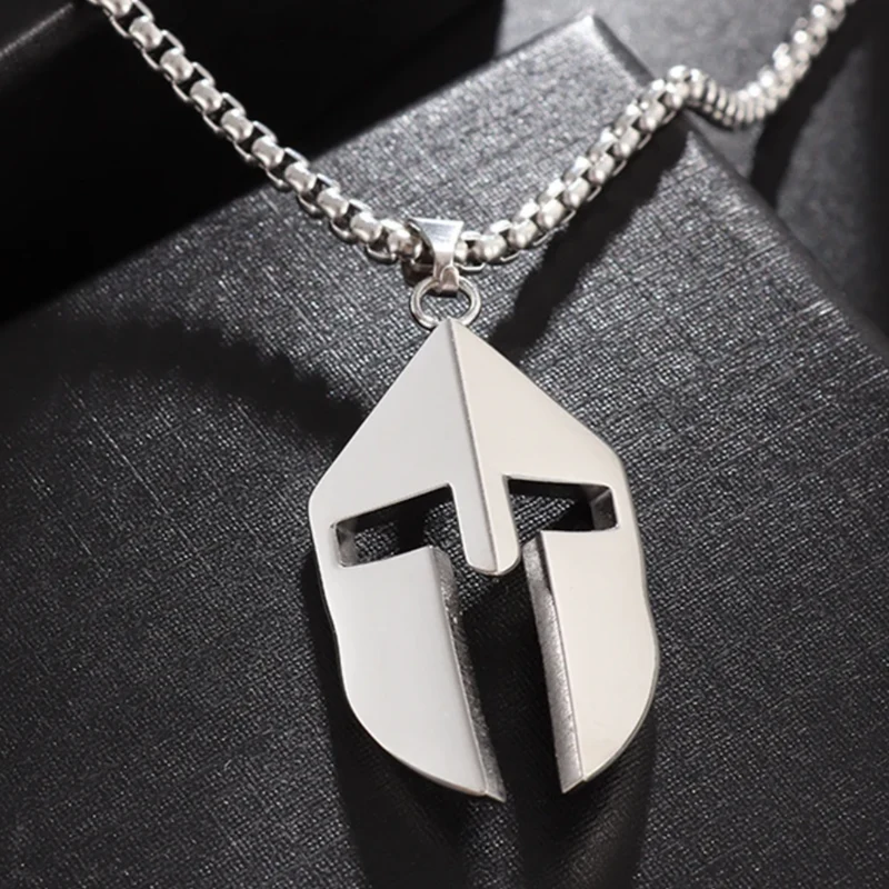 Collier Casque Spartiate Homme