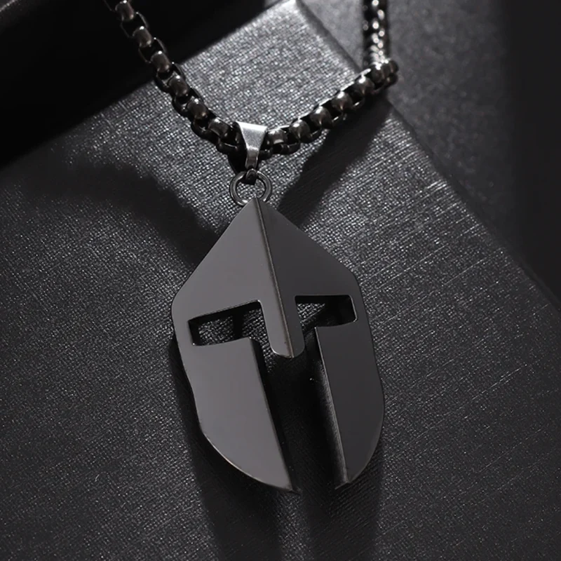 Collier Casque Spartiate Homme