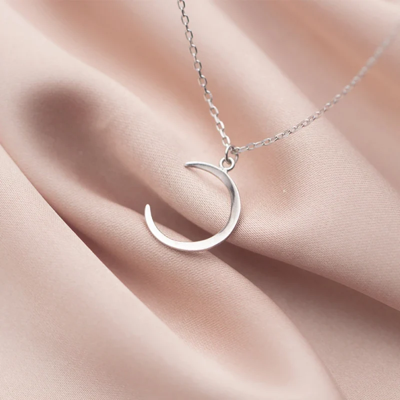 Collier Lune Argent Femme