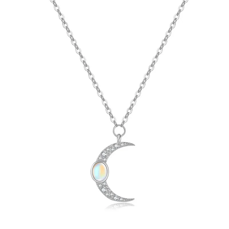 Collier Lune Pierre