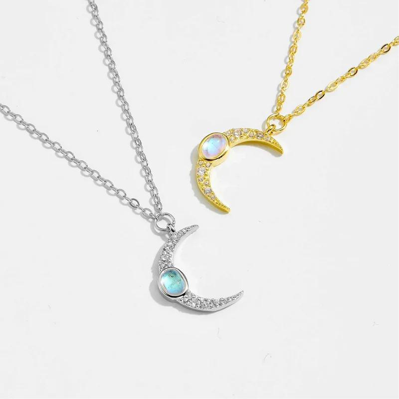 Collier Lune Pierre