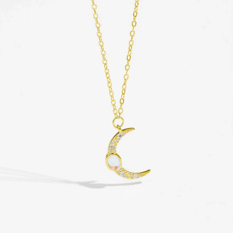 Collier Lune Pierre
