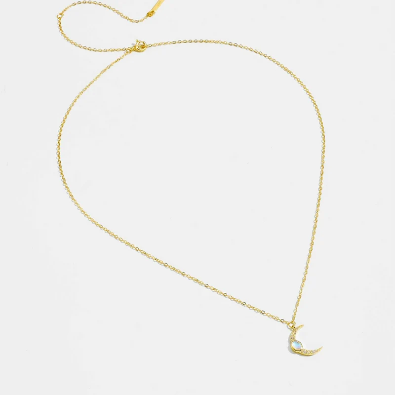 Collier Lune Pierre