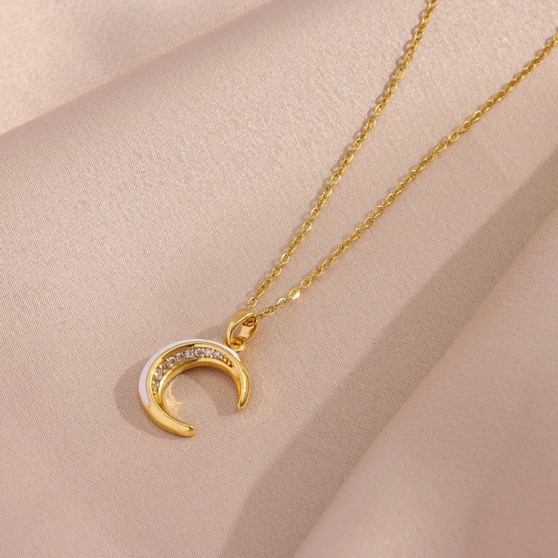 Collier Lune Doré