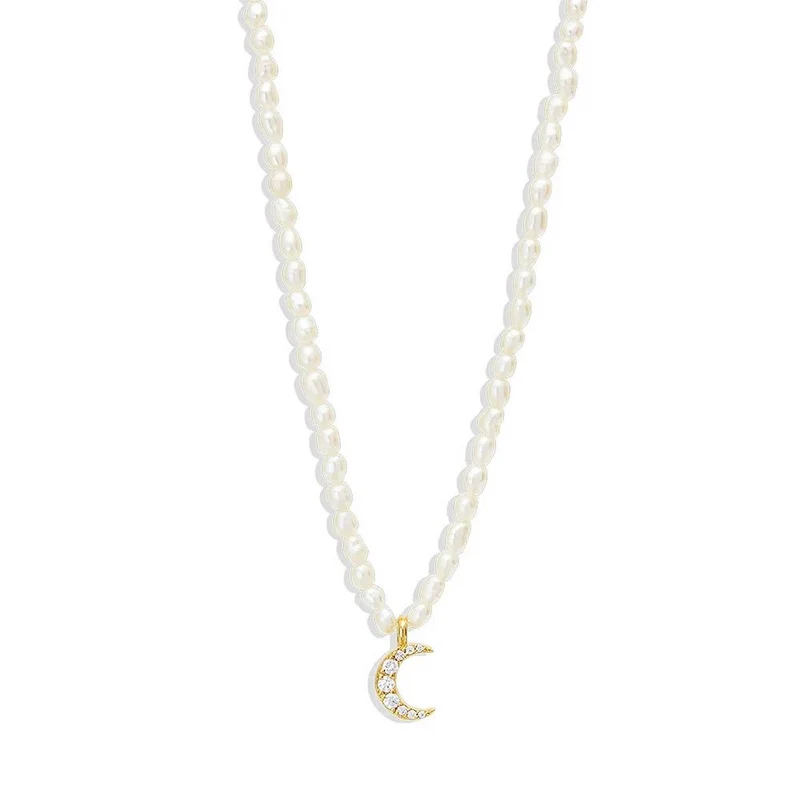 Collier Lune en Perles