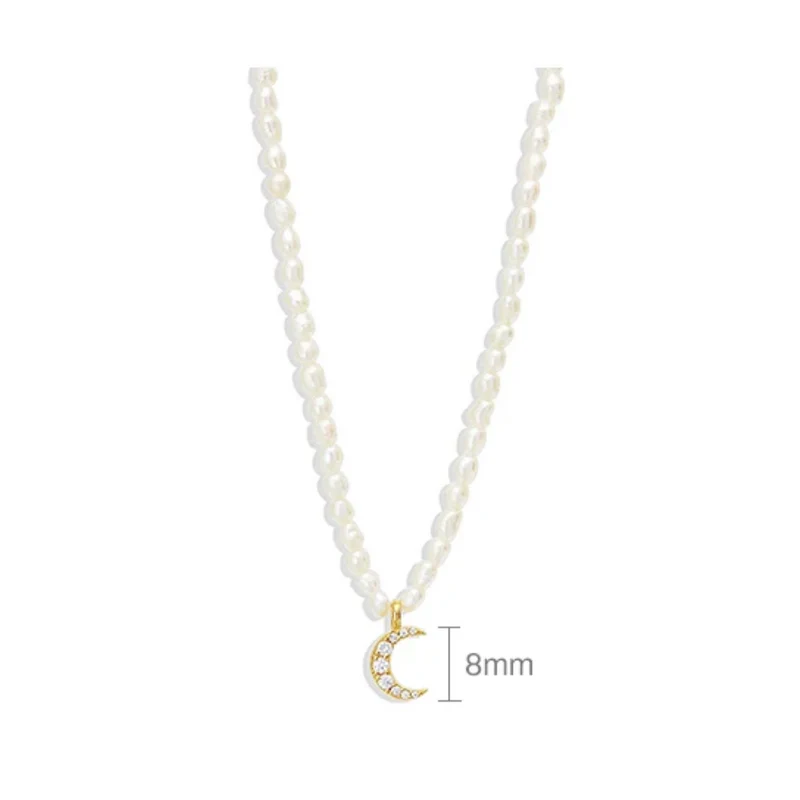 Collier Lune en Perles