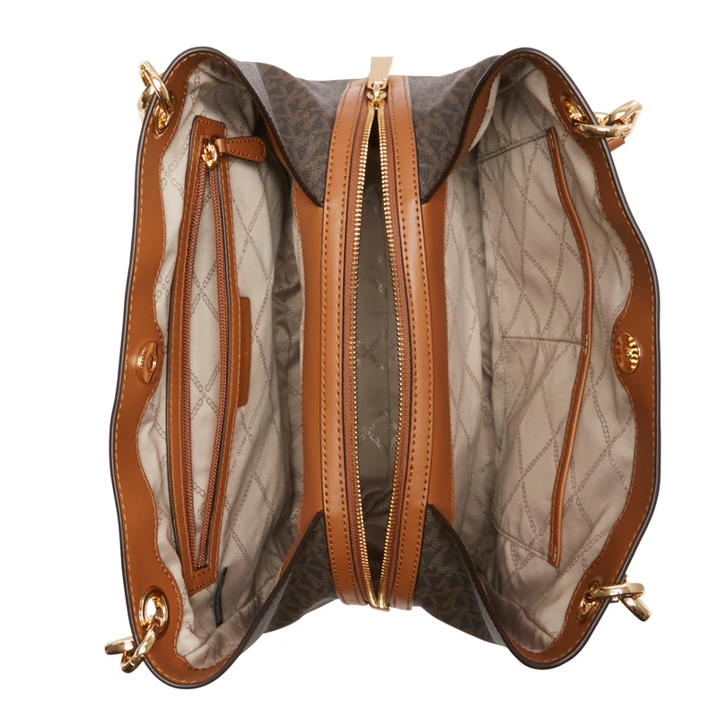 Michael Kors Kensington Sac à Bandoulière Marron 30F3G8KT7B-252