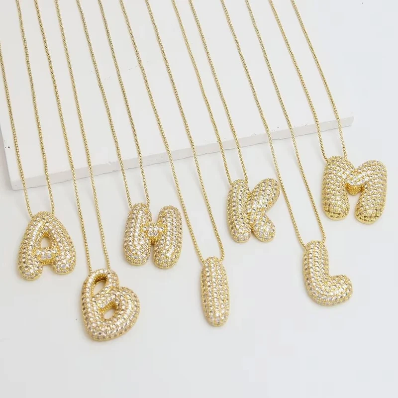 Collier Lettre I Bubble