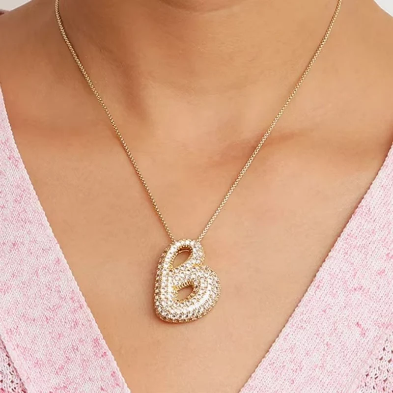 Collier Lettre B Bubble
