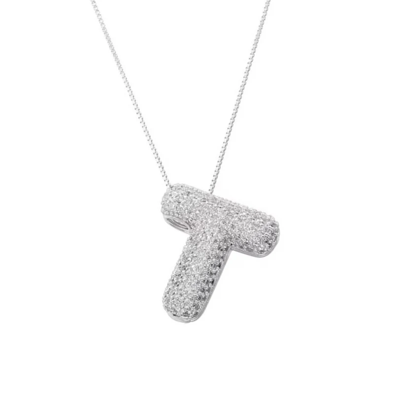 Collier Lettre T Bubble
