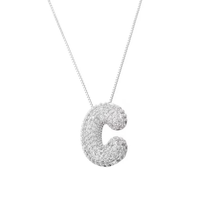 Collier Lettre C Bubble