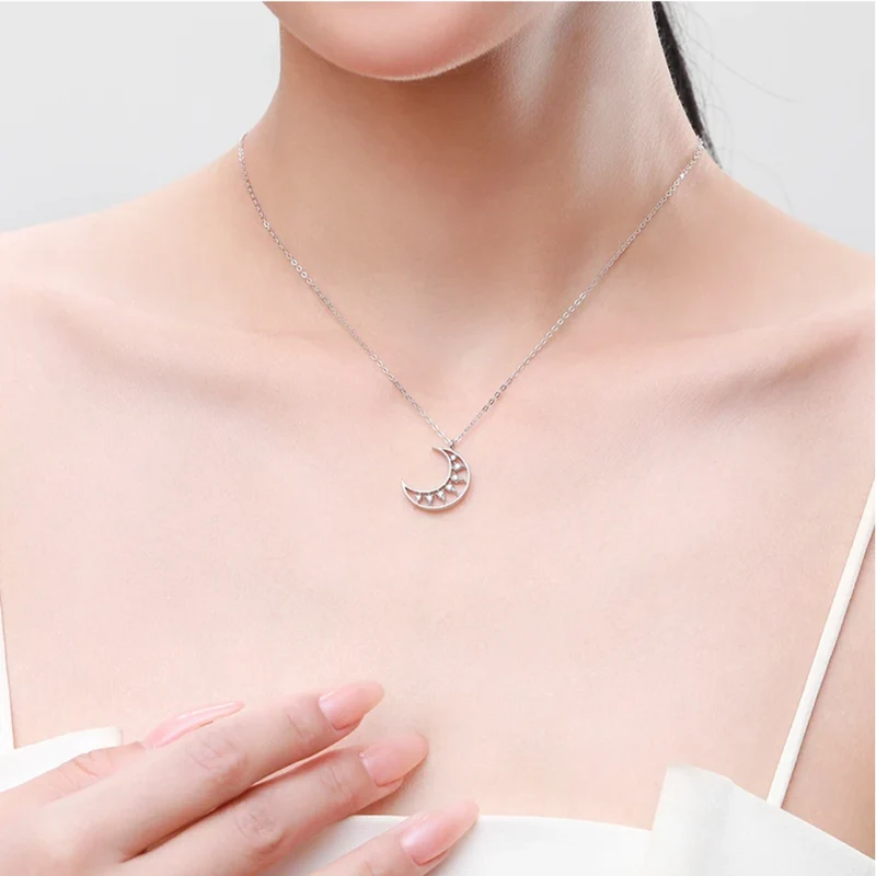 Collier Lune Argent