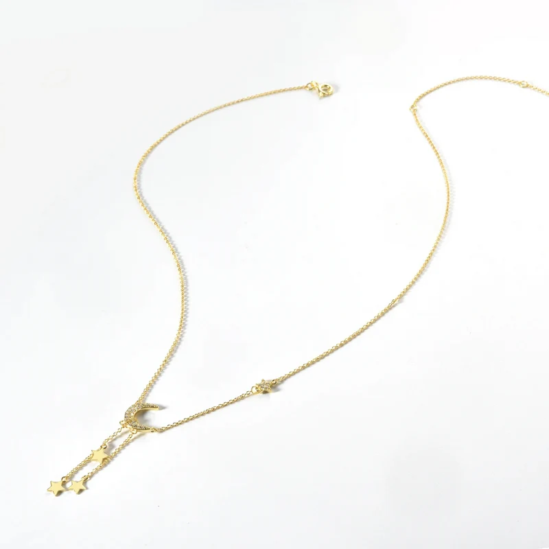 Collier Lune Strass