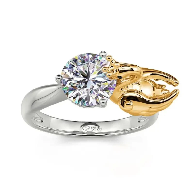 Bague Solitaire Cygne