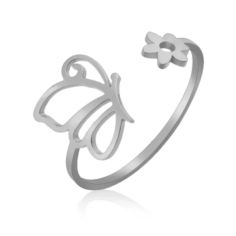 Bague Papillon Fleur