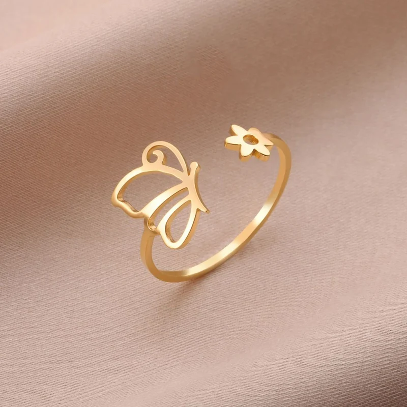 Bague Papillon Fleur