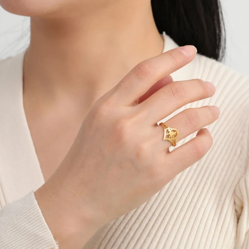 Bague Oiseau Coeur