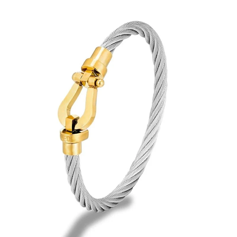 Bracelet Cable Acier Fer à Cheval