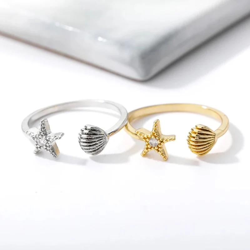Bague Coquillage Étoile