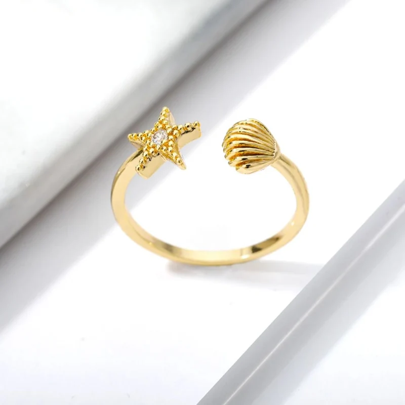 Bague Coquillage Étoile