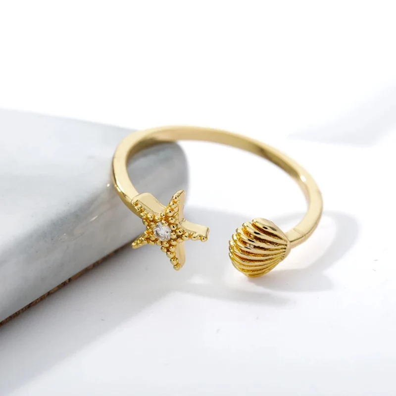 Bague Coquillage Étoile