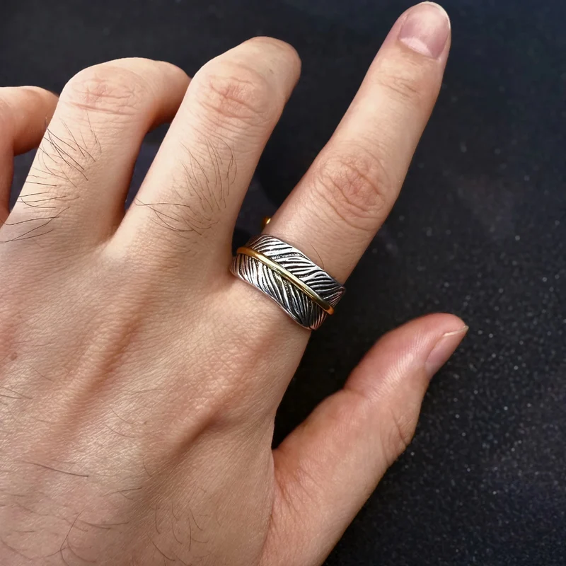 Bague Plume Amérindienne