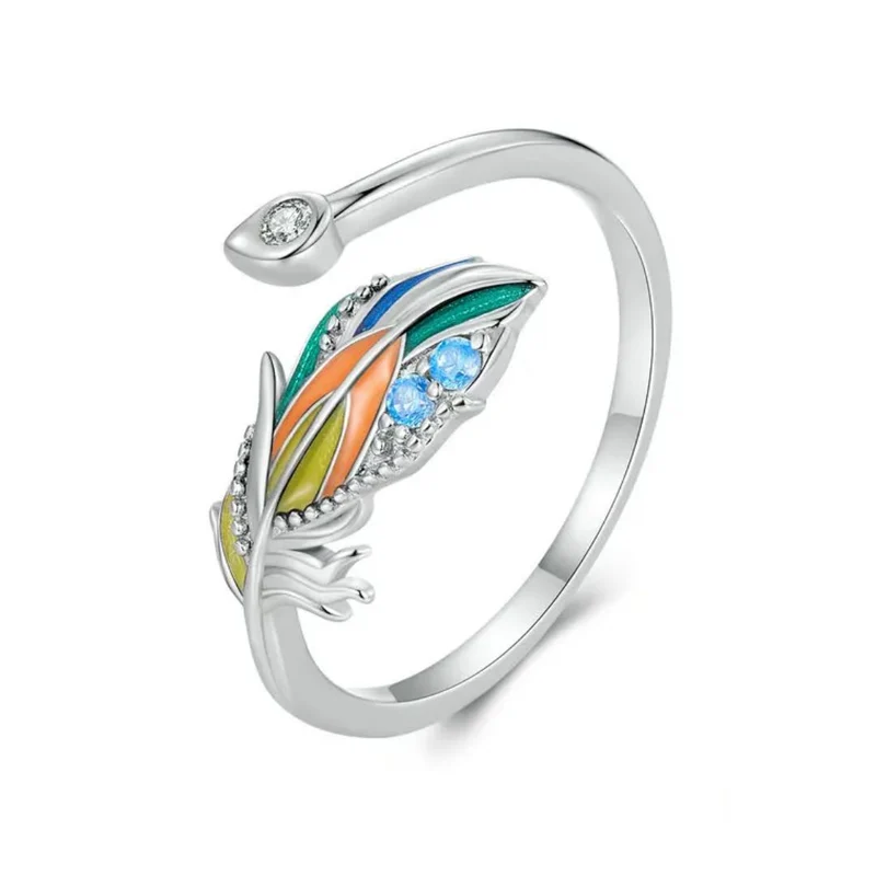 Bague Plume Multicolore