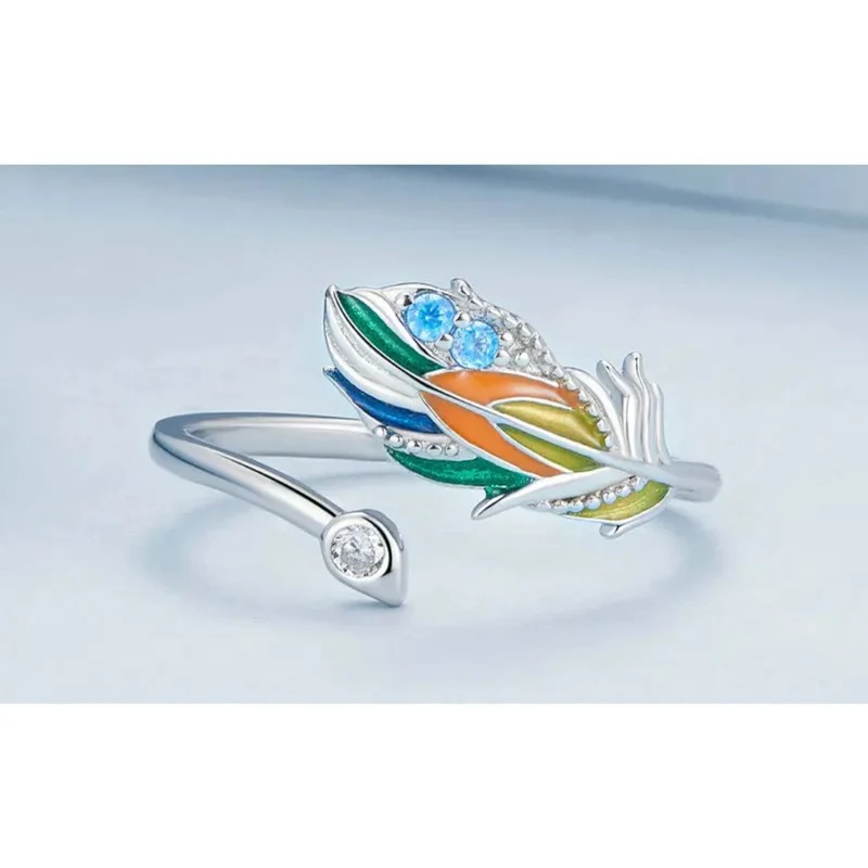 Bague Plume Multicolore