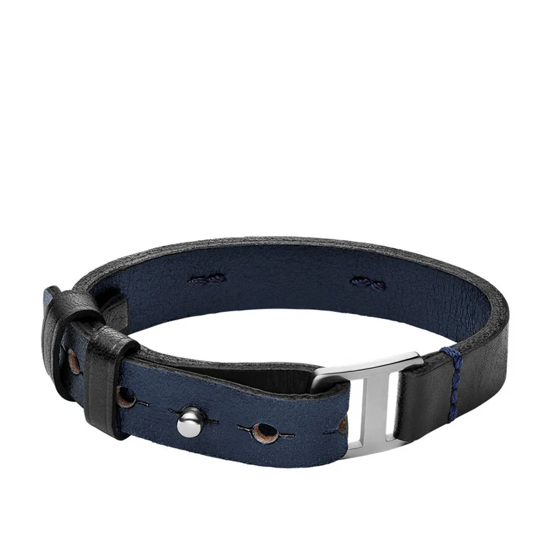Fossil Machine Leather Men's Bracelet JF04964040