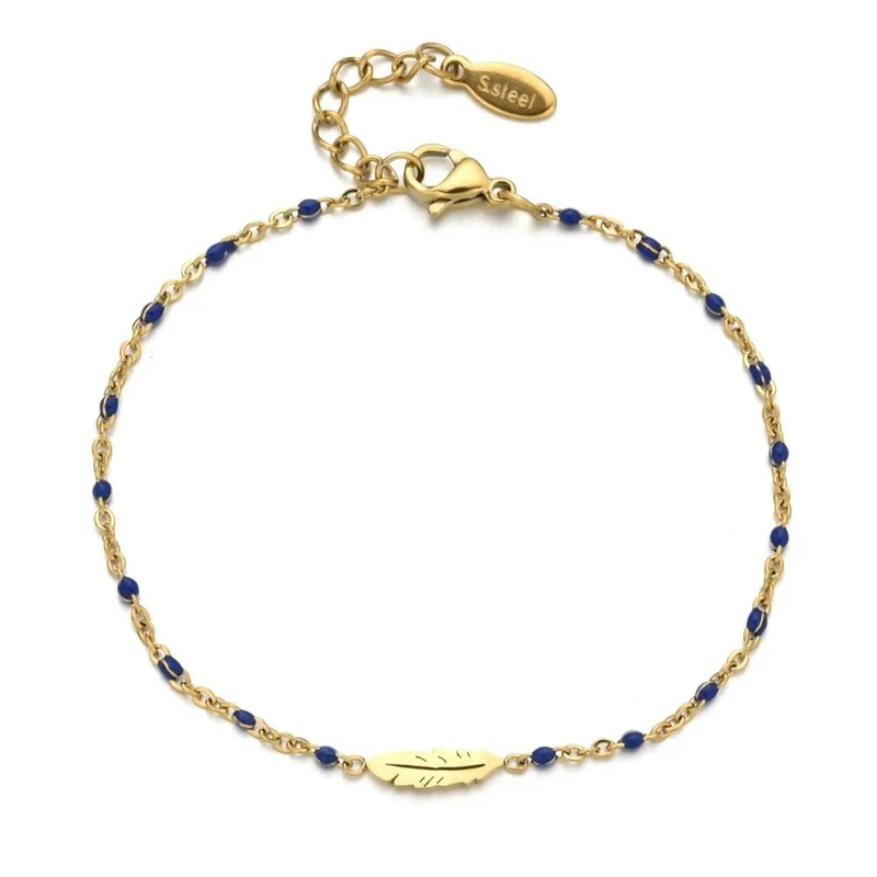 Bracelet Plume Bleu