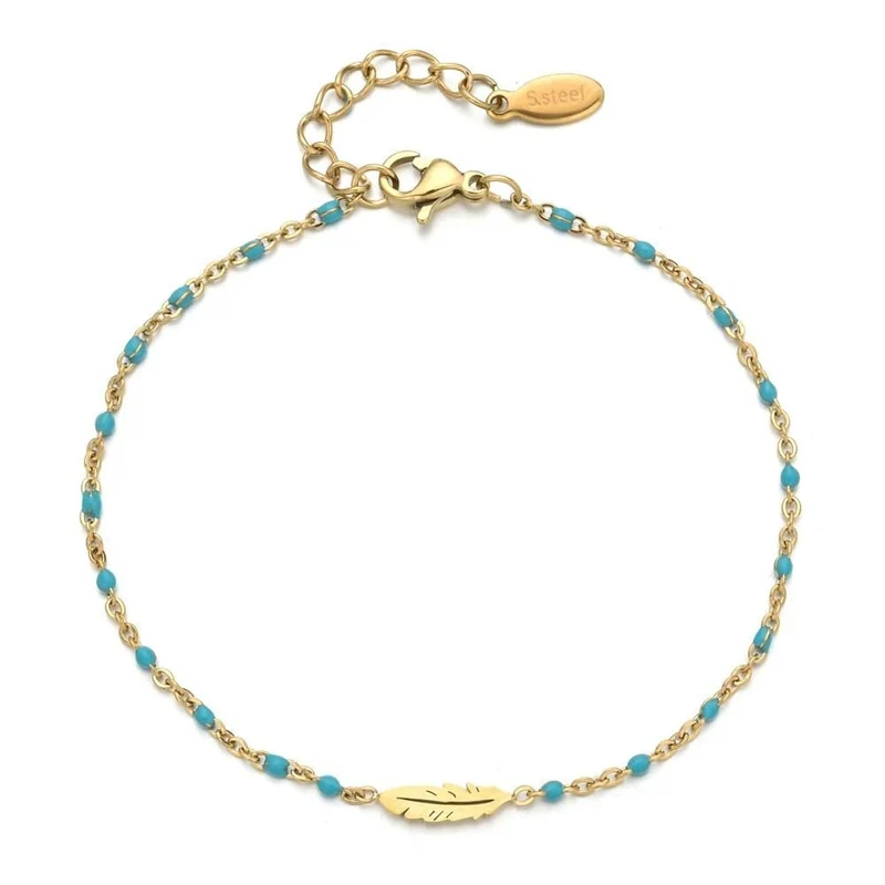 Bracelet Plume Turquoise
