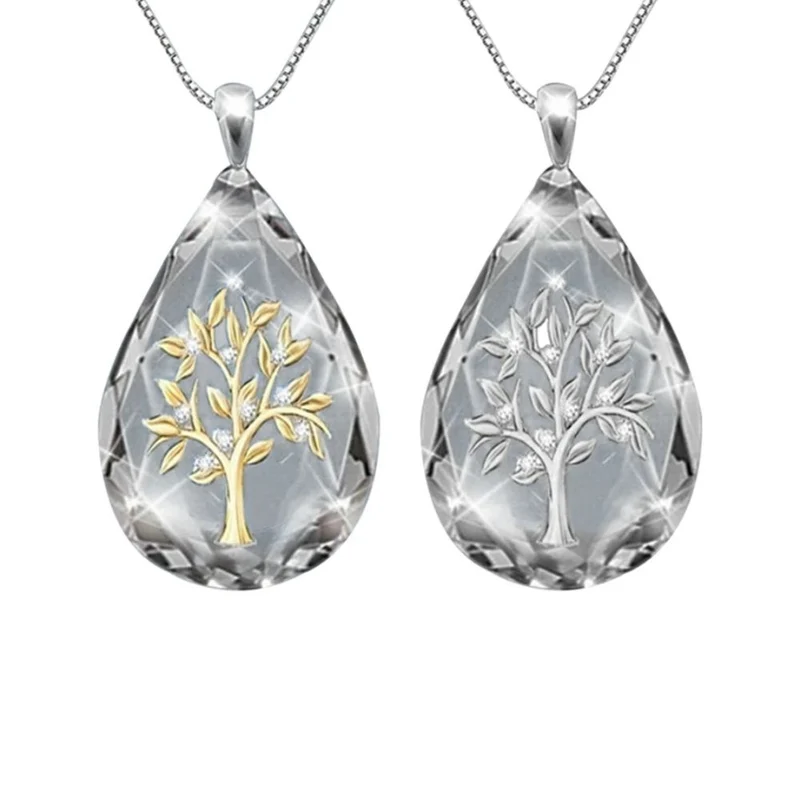 Collier Arbre de Vie Goutte d'Eau