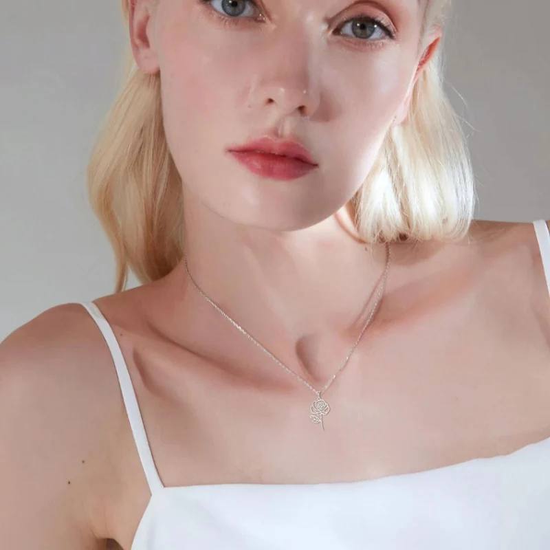Collier Fleur Danse Argent