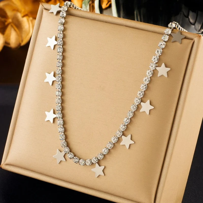 Collier de Diamants avec Étoiles