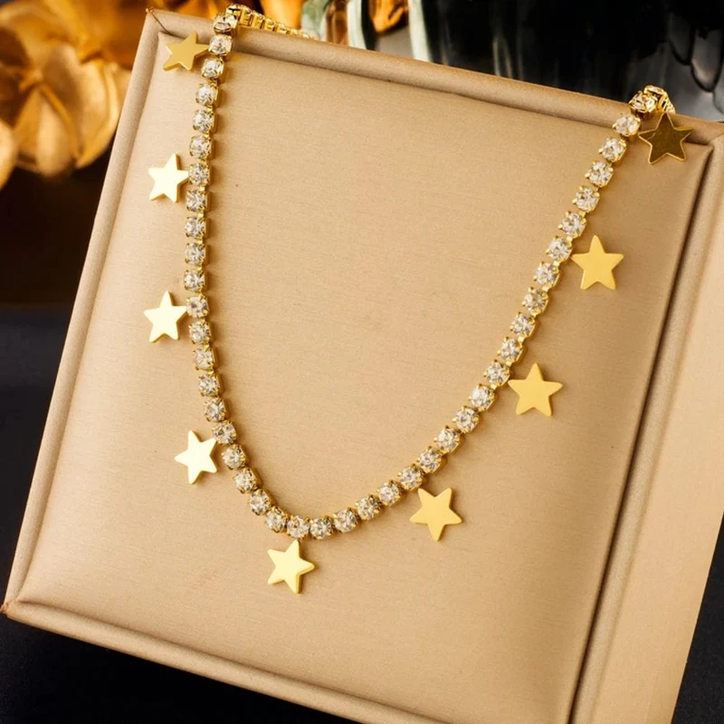 Collier de Diamants avec Étoiles