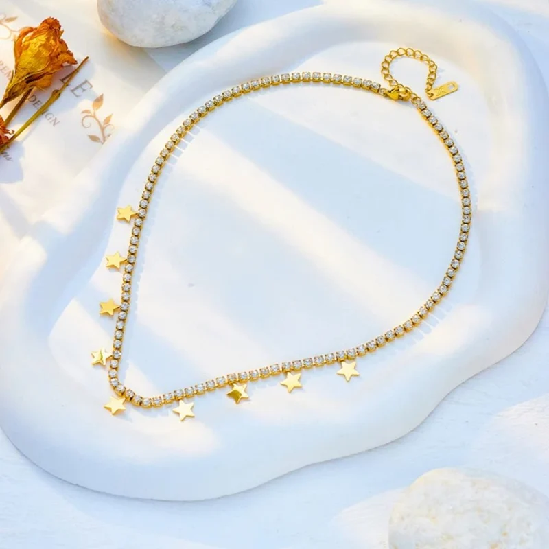 Collier de Diamants avec Étoiles