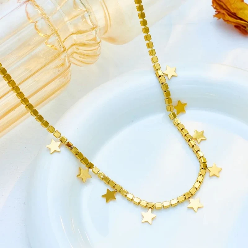 Collier de Diamants avec Étoiles