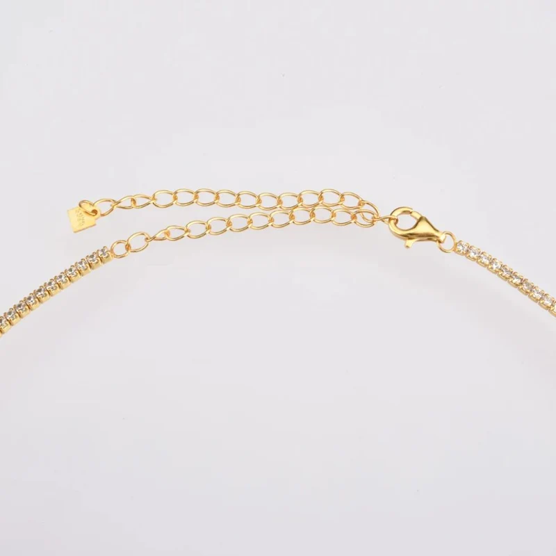 Collier Diamants avec Fleurs