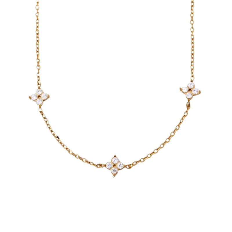 Collier Fleur Ras de Cou