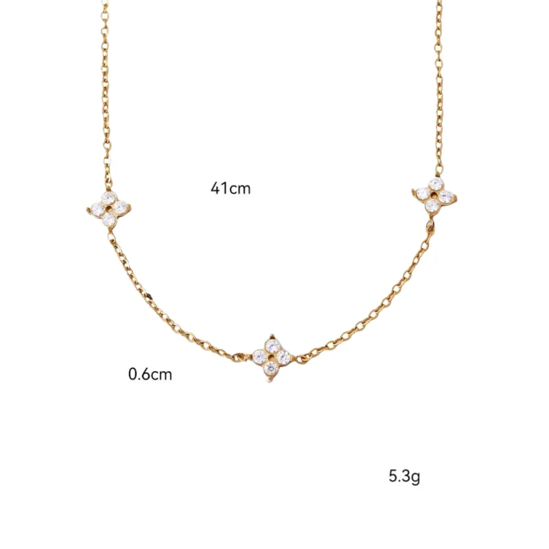Collier Fleur Ras de Cou