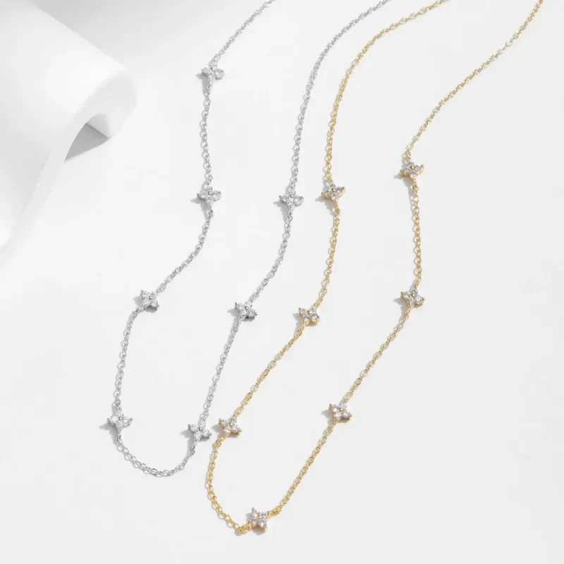Collier Fleur Ras de Cou
