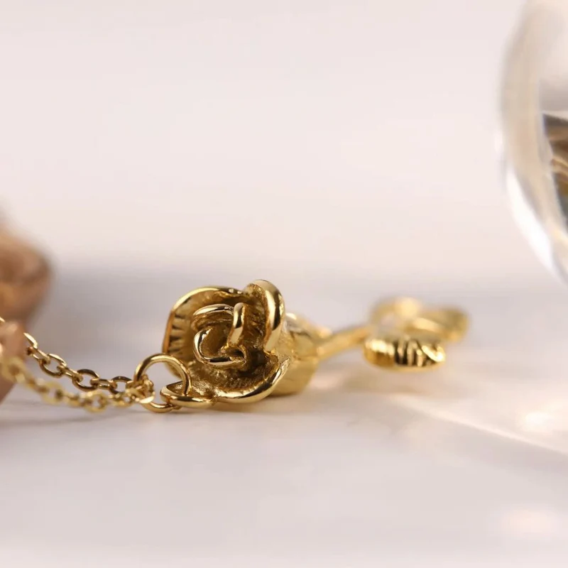 Collier Rose en Or
