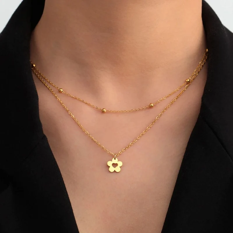 Collier Petite Fleur Cœur