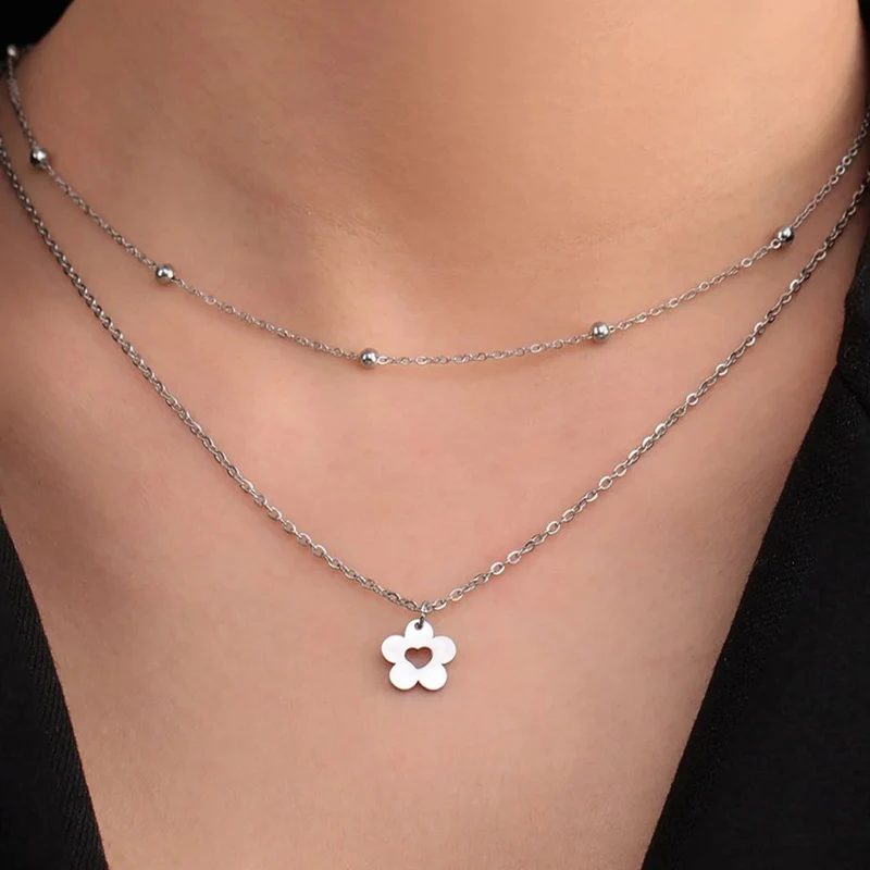Collier Petite Fleur Cœur