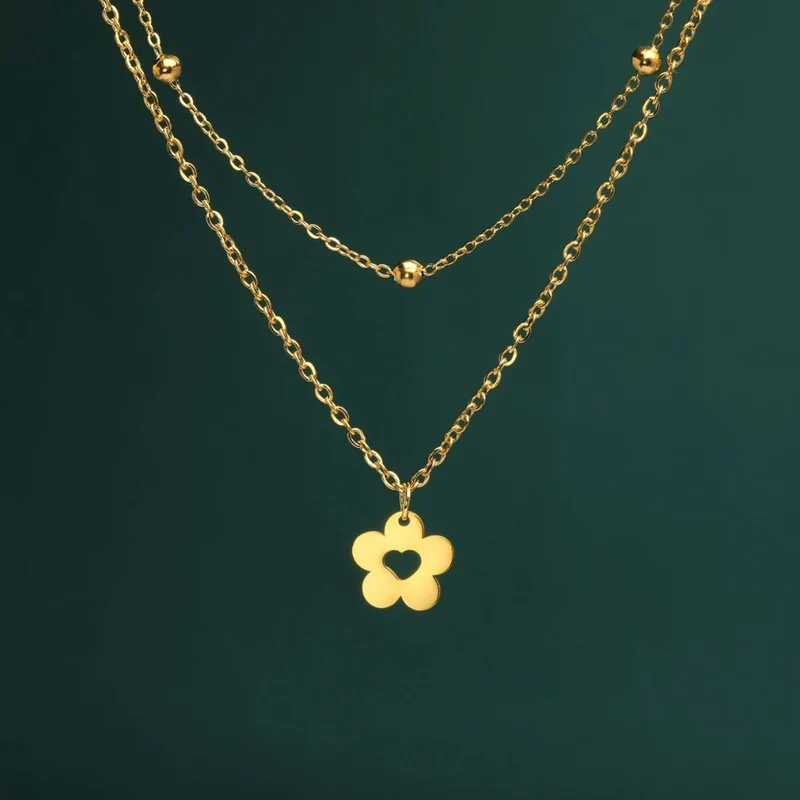 Collier Petite Fleur Cœur